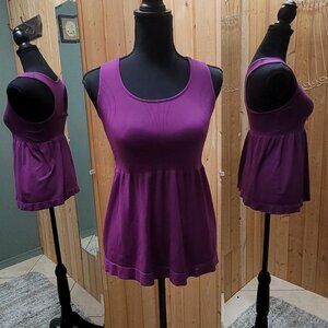 Purple Champion Tank Top with Built-In Bra Size L